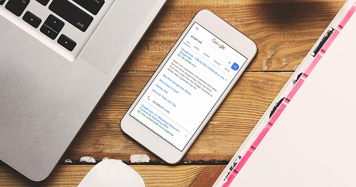 Google adwords on mobile device
