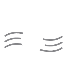 illustration of a hand snapping with breeze-like waves behind it