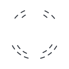 illustration of headsets a phone and wi-fi symbol connected with a dashed line circle